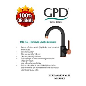 Gildo Mtl165-s-r Tek Gövde Lavabo Bataryası