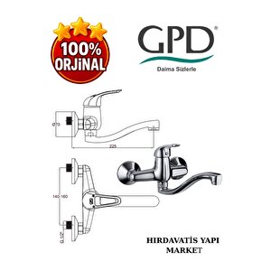 Adrio Mal120 Aplike Lavabo Bataryası