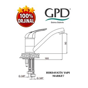 Adrio Mdl120 Döner Lavabo Bataryası