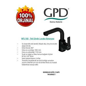 Pedra Mtl160-s Tek Gövde Lavabo Bataryası