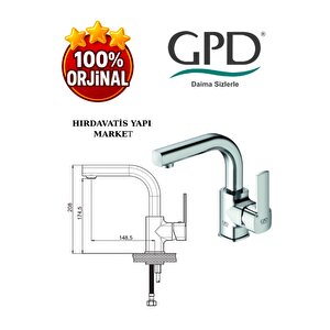 Pedra Mtl160 Tek Gövde Lavabo Bataryası
