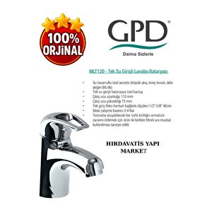 Adrio Mlt120 Tek Su Girişli Lavabo Bataryası