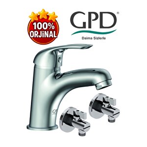 Mlb120- Adri̇o Lavabo Bataryasi Ve 2 Adet Fkm01 Fi̇li̇treli̇ Ara Musluk - Gpd