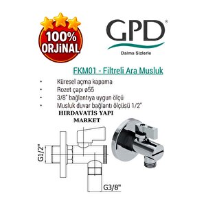 Mlb120- Adri̇o Lavabo Bataryasi Ve 2 Adet Fkm01 Fi̇li̇treli̇ Ara Musluk - Gpd