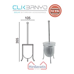 Paslanmaz Pirinç Dilek Set Üstü Klozet Fırçası Üç Bacaklı