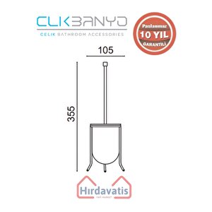 Paslanmaz Pirinç Güz Üç Bacaklı Klozet Fırçası