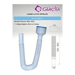 Körüklü Pisuvar Sifon Ø32