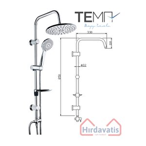 Rai̇n Tondo Tepe Duş Seti̇