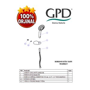 Dst43 Askılı Duş Seti (3 Fonksiyonlu Ø110)
