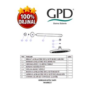 Ads14 Ankastre Duş Başlığı (ø250)