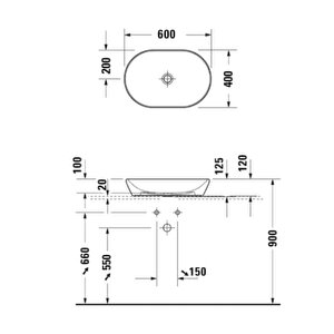 2372601370 D-neo Antrasit Mat Çanak Lavabo 60 Cm