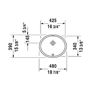 0481460000 Dunetezgah Altı Lavabo 48 Cm