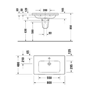 23998000002 D-codeetajerli Lavabo 80 Cm