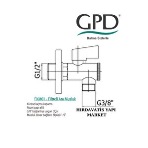 Gpd Filitreli Taharet Ara Musluk Taharet Musluğu Rozetli