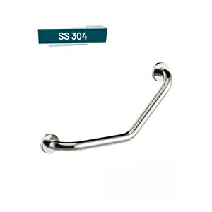 Yaşlı Hasta Bedensel Engelli Açılı Tutunma Barı Küvet Tutamağı Paslanmaz Banyo Wc Tutamağı Mat Krom