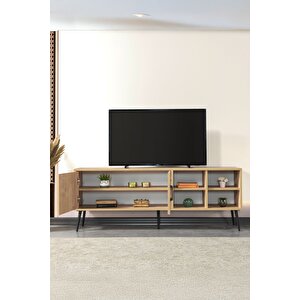 3608 Şile Metal Ayaklı Metal Kulplu 160 Cm Tv Ünitesi Safir