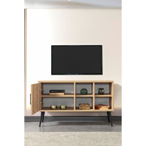 3108 Şile Metal Ayaklı Metal Kulplu 100 Cm Tv Ünitesi - Safir
