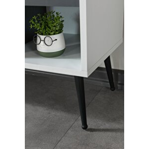 3612 Şile Metal Ayaklı Metal Kulplu 160 Cm Tv Ünitesi - Beyaz