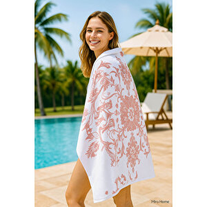Unisex Baskılı Plaj Deniz Havuz Havlusu %100 Pamuk 70x145 Cm Wonderfull Narçiçeği