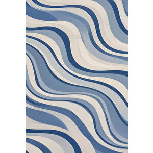 Unisex Baskılı Plaj Deniz Havuz Havlusu %100 Pamuk 70x145 Cm Wonderfull Mavi Mavi