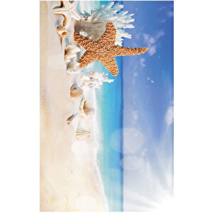 Yetişkin Unisex 70x140 Cm Yaz Desenli Plaj ,deniz , Banyo Havlusu Ocean Mavi Mavi