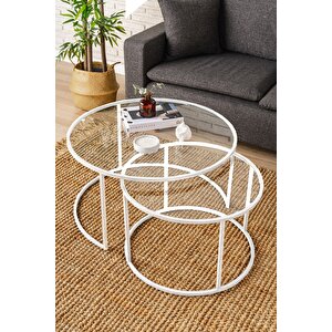 Belarus Orta Sehpa 80cm Beyaz