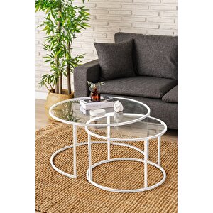 Belarus Orta Sehpa 80cm Beyaz