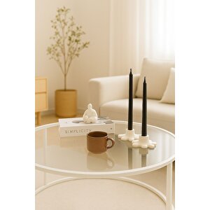 Beyaz Berlin Orta Sehpa 80cm