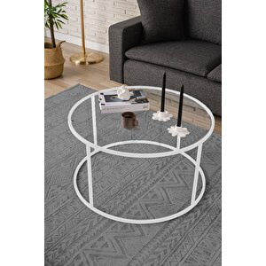 Beyaz Berlin Orta Sehpa 80cm
