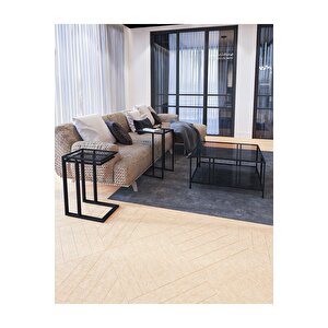 Uranüs Orta Sehpa Füme Cam & İbi̇za 3lu Zi̇gon Sehpa Seti̇ Füme Cam