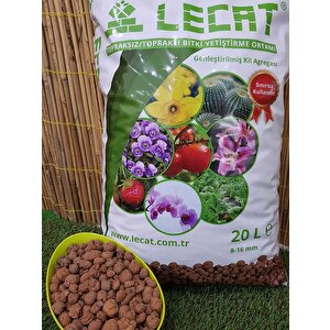 Kil Bilyesi 20  Lt 8-16 Mm Hidroponik Kil Bilyesi Lecat Orkide Kil Bilyesi Bitki Yetiştirme Ortamı