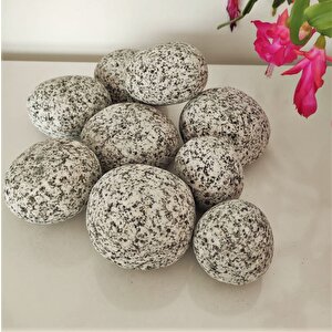 Benekli Taş 10 Kg 6-10 Cm Siyah Beyaz Benekli Taş Granit Dolomit Taş Dekoratif Taş Bahçe Dekor Taşı