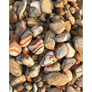 Sarı Renkli Dolomit Taş 10 Kg 2-4 Cm Sarı Çizgili Bahçe Taşı Saksı Dibi Süs Taşı Akvaryum Taşı