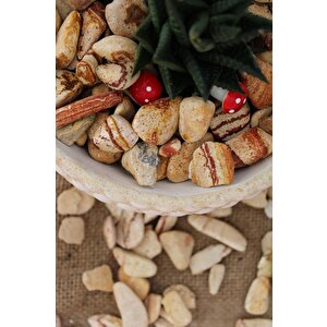 Sarı Renkli Dolomit Taş 4 Kg 1-2 Cm Sarı Çizgili Bahçe Taşı Süs Taşı Akvaryum Taşı Teraryum Taşı