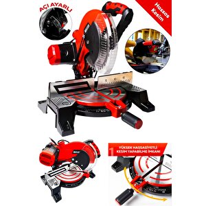 Maxstar Gönye Kesme Makinesi 49x37x40 Cm Sağ-sol 45 Derece Keser Açı Ayarlı 255x25.4x2.8x40t