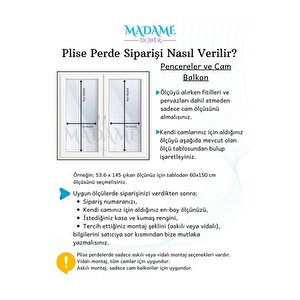 Açık Gri Plise Perde Katlanır Pvc Pencere Ve Cam Balkon Perdesi - Ofis Perdesi - Mutfak Perdesi