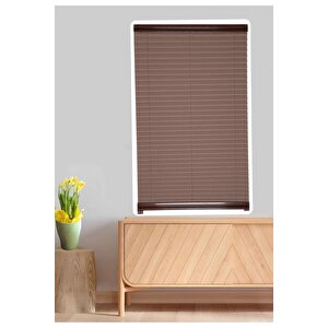 Kahverengi Plise Perde Katlanır Cam Balkon Perdesi - Ofis Perdesi - Mutfak Perdesi 75x150 cm
