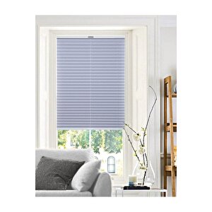 Açık Gri Plise Perde Katlanır Pvc Pencere Ve Cam Balkon Perdesi - Ofis Perdesi - Mutfak Perdesi 65x90 cm