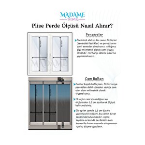 Kahverengi Plise Perde Katlanır Cam Balkon Perdesi - Ofis Perdesi - Mutfak Perdesi