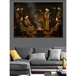 Kamp Ateşinde Hikayeler Dekoratif Kanvas - Mdf Ahşap Tablo 35x50 cm