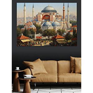 Ayasofya'nın Görkemli Manzarası Dekoratif Kanvas - Mdf Ahşap Tablo