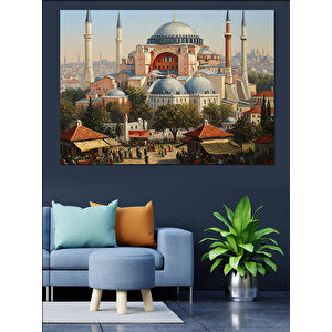 Ayasofya'nın Görkemli Manzarası Dekoratif Kanvas - Mdf Ahşap Tablo
