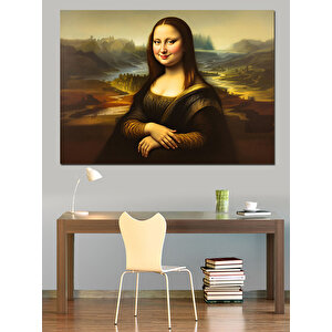 Kilolu Mona Lisa Portresi Dekoratif Kanvas - Mdf Ahşap Tablo 35x50 cm