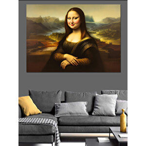 Kilolu Mona Lisa Portresi Dekoratif Kanvas - Mdf Ahşap Tablo 35x50 cm