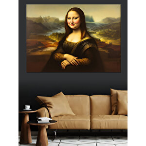 Kilolu Mona Lisa Portresi Dekoratif Kanvas - Mdf Ahşap Tablo 35x50 cm