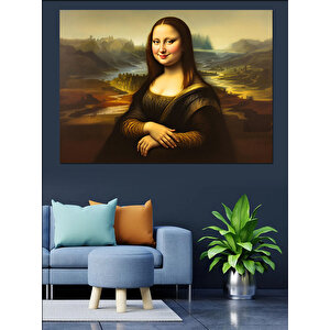 Kilolu Mona Lisa Portresi Dekoratif Kanvas - Mdf Ahşap Tablo