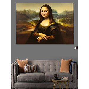 Kilolu Mona Lisa Portresi Dekoratif Kanvas - Mdf Ahşap Tablo