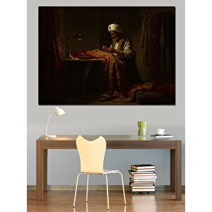 Nakış İşleyen Terzi Dekoratif Kanvas - Mdf Ahşap Tablo 100x140 cm
