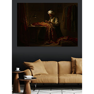 Nakış İşleyen Terzi Dekoratif Kanvas - Mdf Ahşap Tablo 70x100 cm