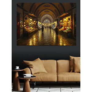 Tarihi Kapalıçarşıda Işık Yansıması Dekoratif Kanvas - Mdf Ahşap Tablo 100x140 cm